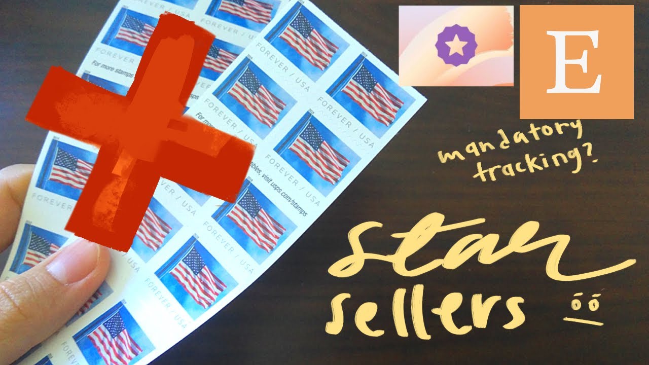 What is Etsy Star Sellers? :0 | implications for sticker shops + how to ship letters w/ tracking 55¢