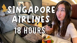 Singapore Travel Vlog: Flying 18 Hours on the Longest Flight āļø (Singapore Airlines Business Class)