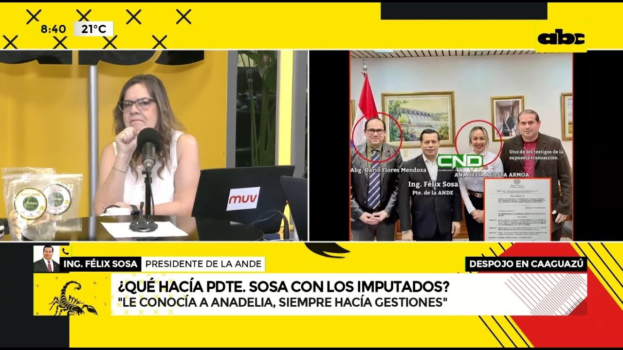 Esto dice el presidente de la ANDE sobre la foto con imputados por apropiación