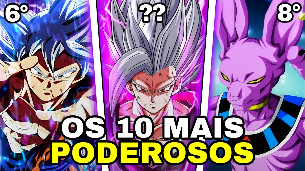 TOP 10 MAIS FORTES DE DRAGON BALL (ATUALIZADO 2024)