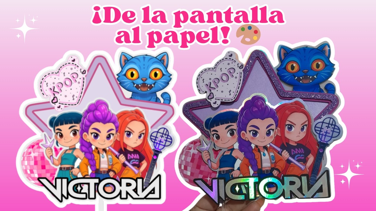 ¡De la pantalla al papel! 🎨 Armado de Cake Topper en Capas (Paso a Paso Profesional)