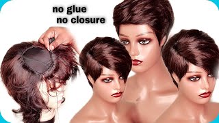 #how to make a cut with a closed parting without glue without closure /  mini coupe raie fermée 😊