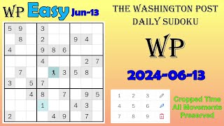 The Washington Post Daily Sudoku 2024-06-13 1810 Easy
