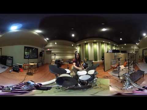 Loogs plays drum solo @ Lava Room Recording's Studio A (360 degree)
