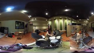 Loogs plays drum solo @ Lava Room Recording's Studio A (360 degree)