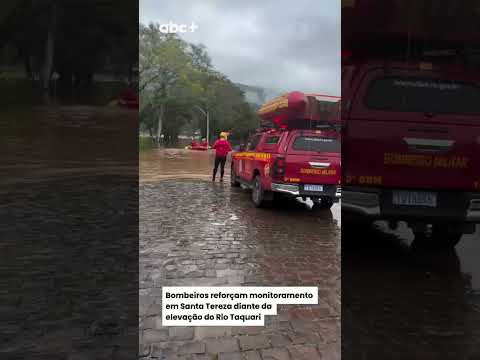 Bombeiros reforçam monitoramento em Santa Tereza diante da elevação do Rio Taquari