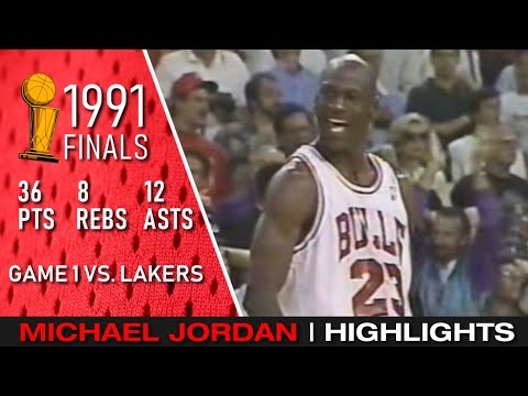 Michael Jordan 1991 NBA Finals Game 1 Full Highlights!