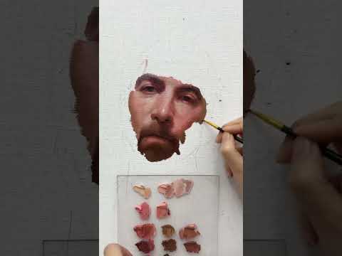 OIL PAINTING TIME-LAPSE#oilpainting #oil painting portrait #skintone #skintones How To Paint Skin