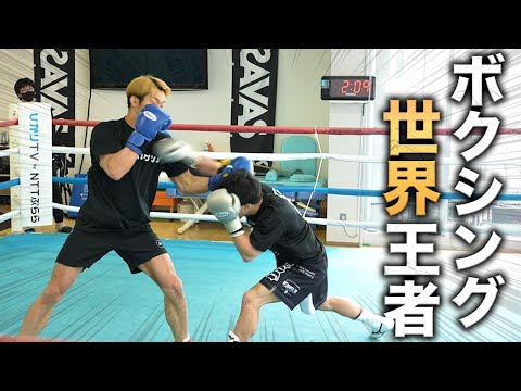 スマイル井上vs八重樫東！ボクシング王者とスパーリングとミット打ち！