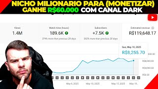 NICHO MILIONÁRIO PARA CANAL DARK MONETIZAR RÁPIDO E FAZER R$65.000,00 EM 7 DIAS!
