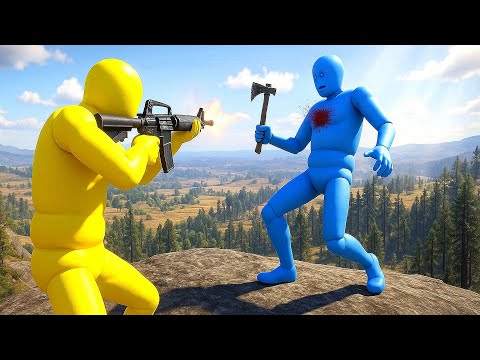 NPC Wars with Active Ragdoll Dudes #18 Euphoria Physics