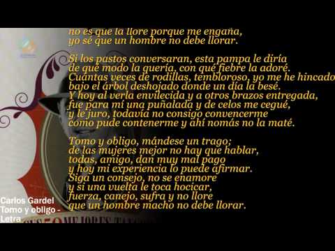 Carlos Gardel - Tomo y obligo (Letra)