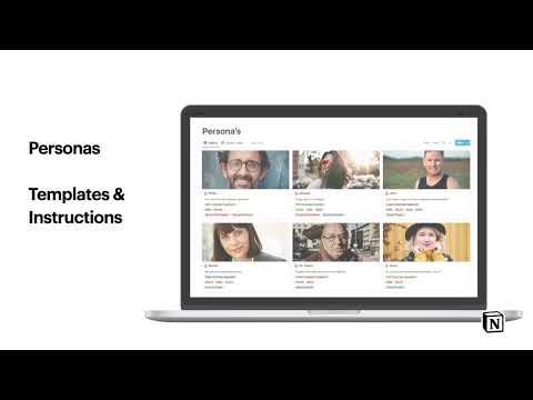 Notion Templates UX Webdesign Wireframe and Personas 