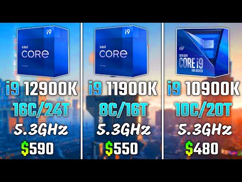 INTEL i9-12900K vs INTEL i9-11900K vs INTEL i9-10900K | Test in 5 Games | 1440p
