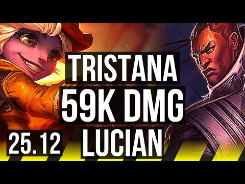 TRISTANA & Soraka vs LUCIAN & Lulu (ADC) | 59k DMG, 23/3/8, Legendary | KR Master | 25.12