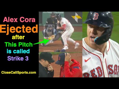 E68 - Alex Cora Ejected After 3-2 Pitch to Romy Gonzalez is Called Strike 3 by Junior Valentine