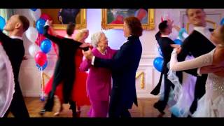 André Rieu waltzing with 'Queen Elizabeth II'