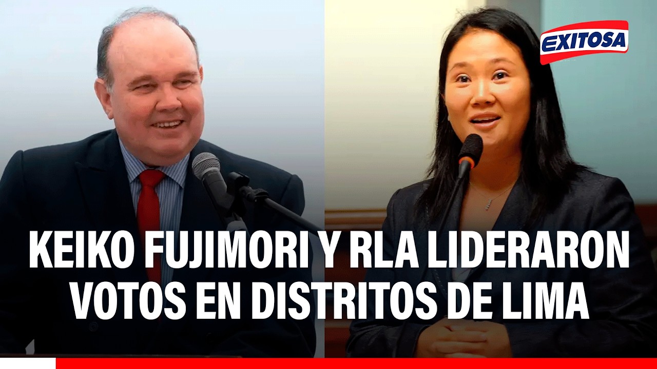 🔴🔵 Resultados ONPE al 100% en Lima Metropolitana: Keiko Fujimori y López Aliaga lideraron los votos