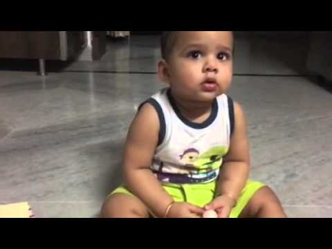 Nishu tasting chocolate for the first time