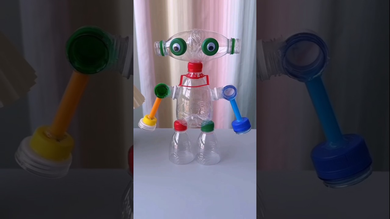 robot from plastic bottle