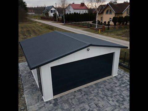 Garaż z płyty warstwowej bez pozwolenia na dwa samochody