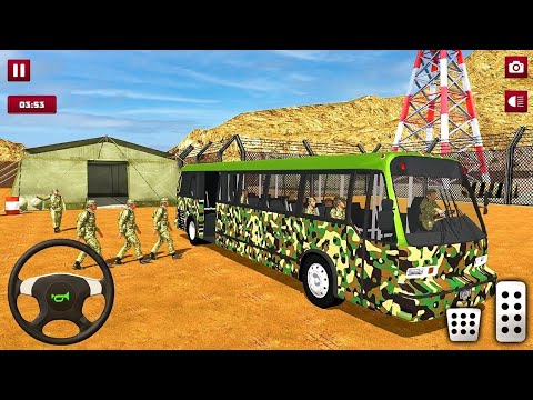 US Army Bus Driving Simulator 2022 - Soldier Military Coach Transporter Duty - Android Gameplay