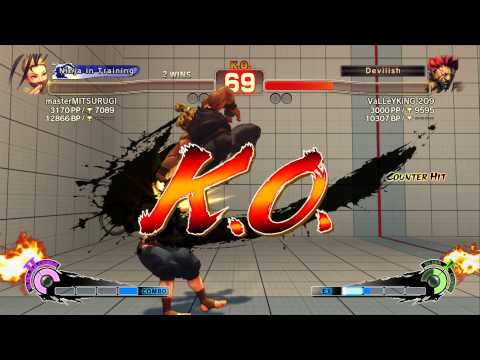 SSF4:A.E. :masterMITSURUGI vs VaLLeYKiNG 209