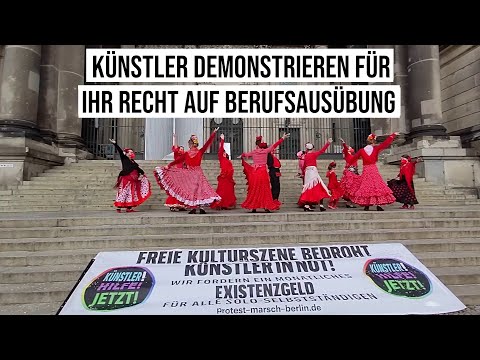 Trailer: Künstler demonstrieren für ihr Recht auf Berufsausübung Berlin 01.05.2021