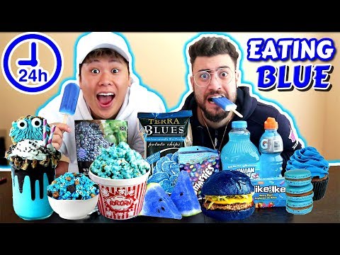 I ONLY ATE BLUE FOOD FOR 24 HOURS (IMPOSSIBLE CHALLENGE) Video