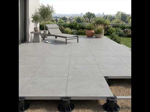 Dalle extérieur Arès 2.0 gris perle R11 60x60 cm
