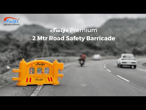 Red & Yellow 2m LLDPE Water Fillable Road Safety Plastic Barricade