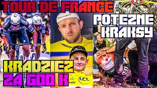 Kradzież rowerów za 600k! Tour de France! Potężne kraksy na TdF! Giro d'Italia Women! #bikeweek