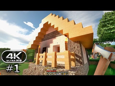 Minecraft Gameplay Walkthrough Part 1 - Minecraft RTX 4K 60FPS PC (No Commentary)
