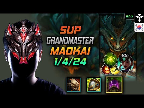 GrandMaster Maokai Support vs Karma - 천상계 서폿 마오카이 터화공 여진 - LOL KR 12.5