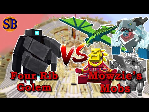 Four Rib Golem vs mowzie's Mobs | Minecraft Mob Battle