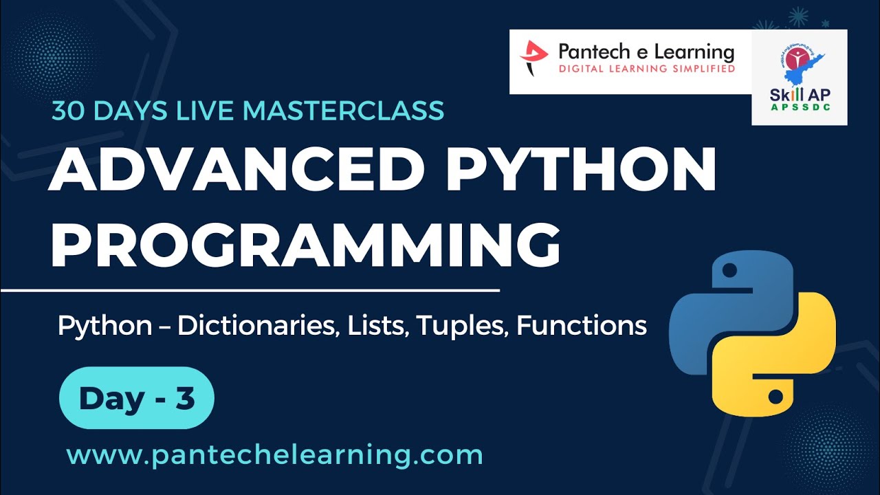 Day -  3  Python – Dictionaries, Lists, Tuples, Functions