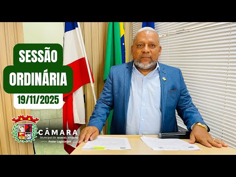 SESSÃO ORDINÁRIA DA CÂMARA  DE MANOEL VITORINO - BA -  19/11/2025