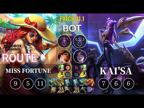 SB Route Miss Fortune vs Kai'Sa Bot - KR Patch 11.1