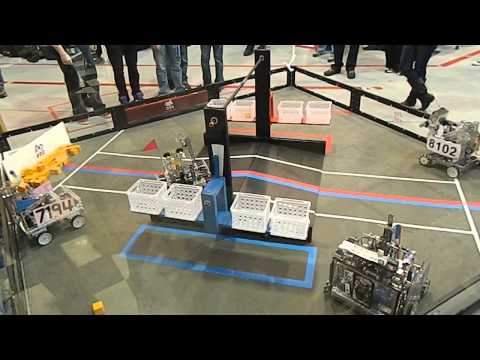 Cru-Botics 5931 at KY State Champ 2/01/14 - Match 2 - Autonomous - Block Party