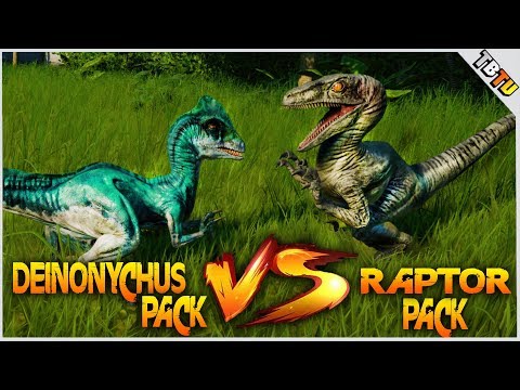 VELOCIRAPTOR ARMY VS DEINONYCHUS ARMY! DINO ARMY BATTLE! Jurassic World Evolution Dinosaur Battle Pa