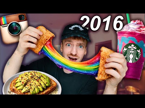 Ich esse wie in 2016!! (Rainbow Grilled Cheese, Unicorn Frappuccino 😭)
