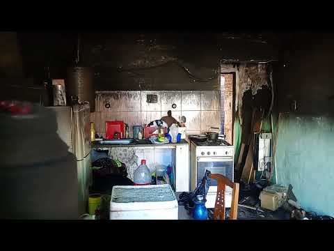 Dramático incendio en General Pico: un vecino rescató a una mujer