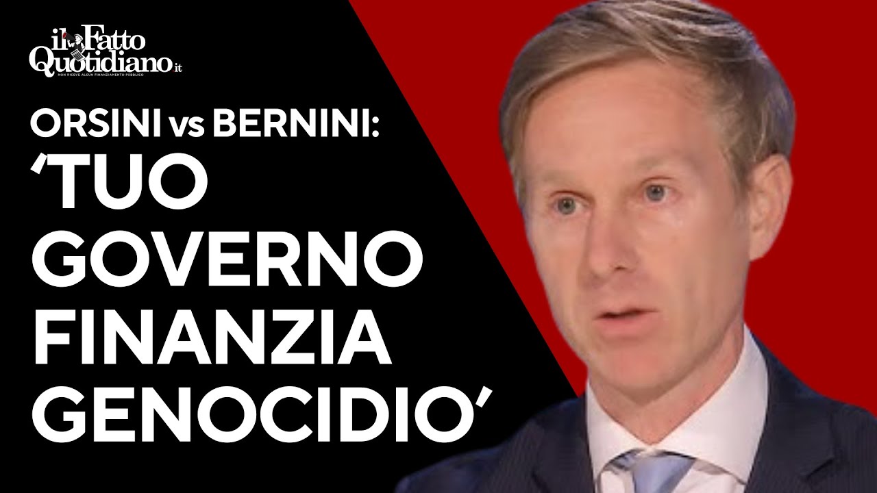 Orsini attacca la Bernini: "Il suo governo ha dato a Netanyahu soldi per sterminare i palestinesi".