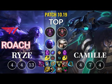 T1 Roach Ryze vs Camille Top - KR Patch 10.19