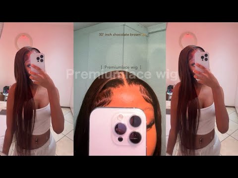 Chocolate Brown Color 4 22inch 13x6 HD Lace Wig Human Hair Wig