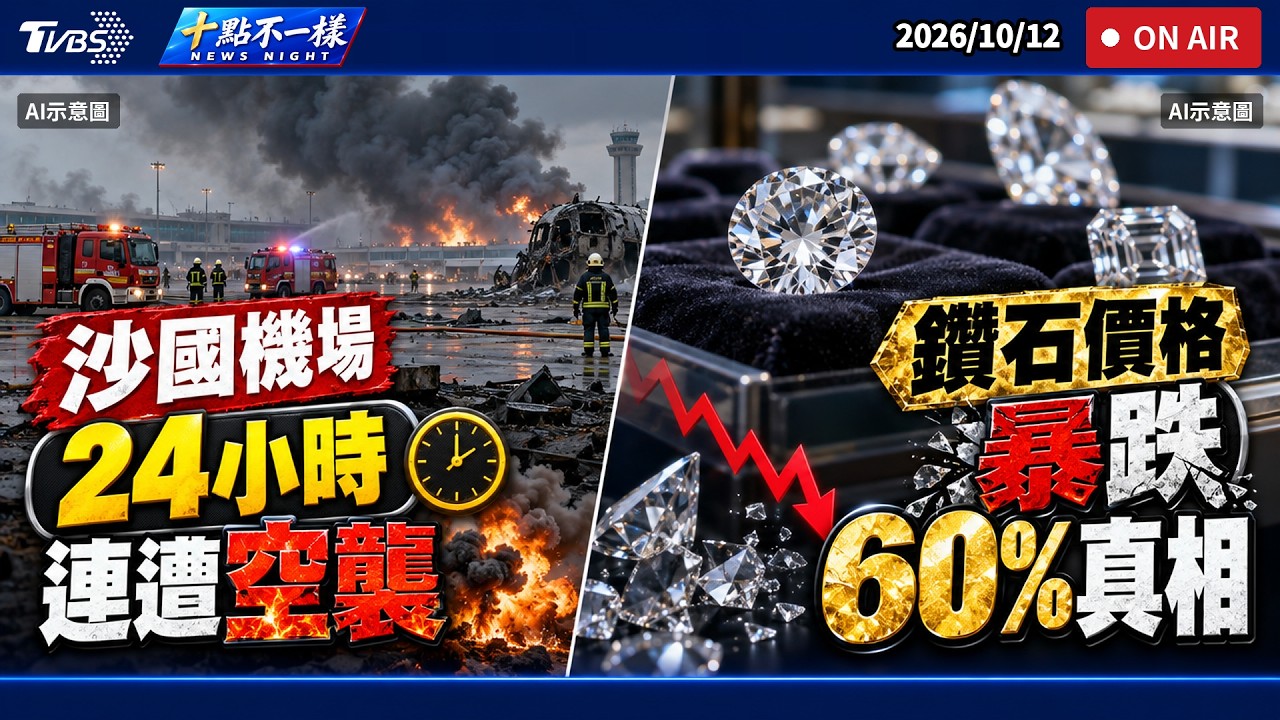 【1012 十點不一樣LIVE】沙國機場24小時連遭空襲 鑽石價格暴跌 60% 真相