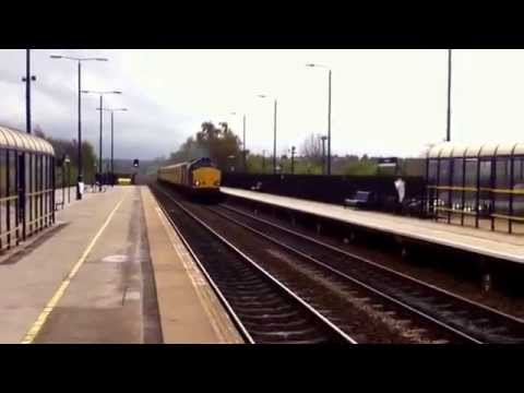 DRS class 37 no 37611+37609 thrashing passed Swinton work derby to Doncaster west yard