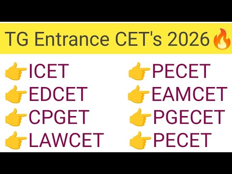 TG 2026 Admissions🔥 ICET/CPGET/EDCET/EAMCET/LAWCET/PECET/PGECET #campusstudent 