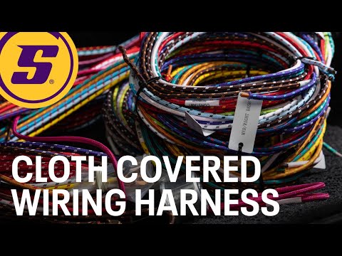Vintage Cloth Covered Automotive Wiring Harness (12 Circuit)