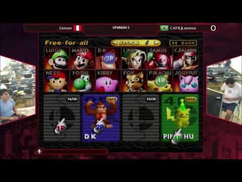 UFSmash 3 - SSB64 D1 - Lorenzo (DK) Vs Jyrem~ (Pikachu)